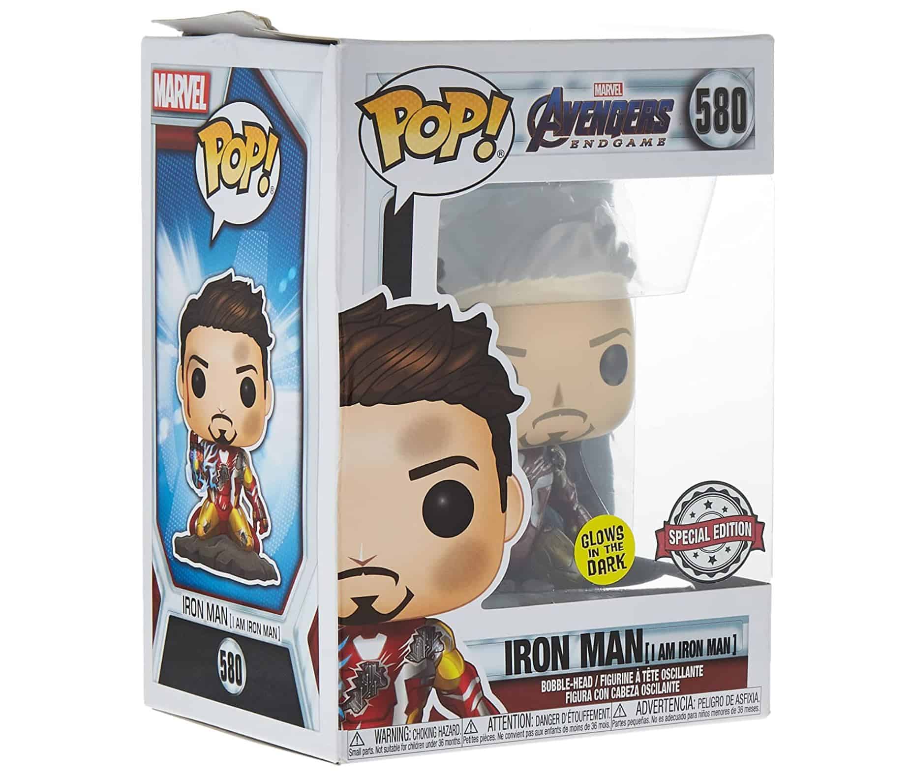 Funko Pop! Avengers Endgame: I Am Iron Man Glow-in-The-Dark Deluxe Vinyl Figure, Multicolored