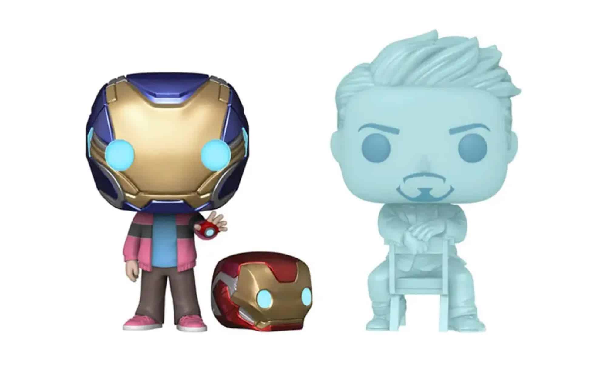 Funko POP! Marvel Avengers Endgame: Morgan Stark and Tony Stark Hologram Glow-in-The-Dark Special Edition Vinyl Bobblehead 2-Pack