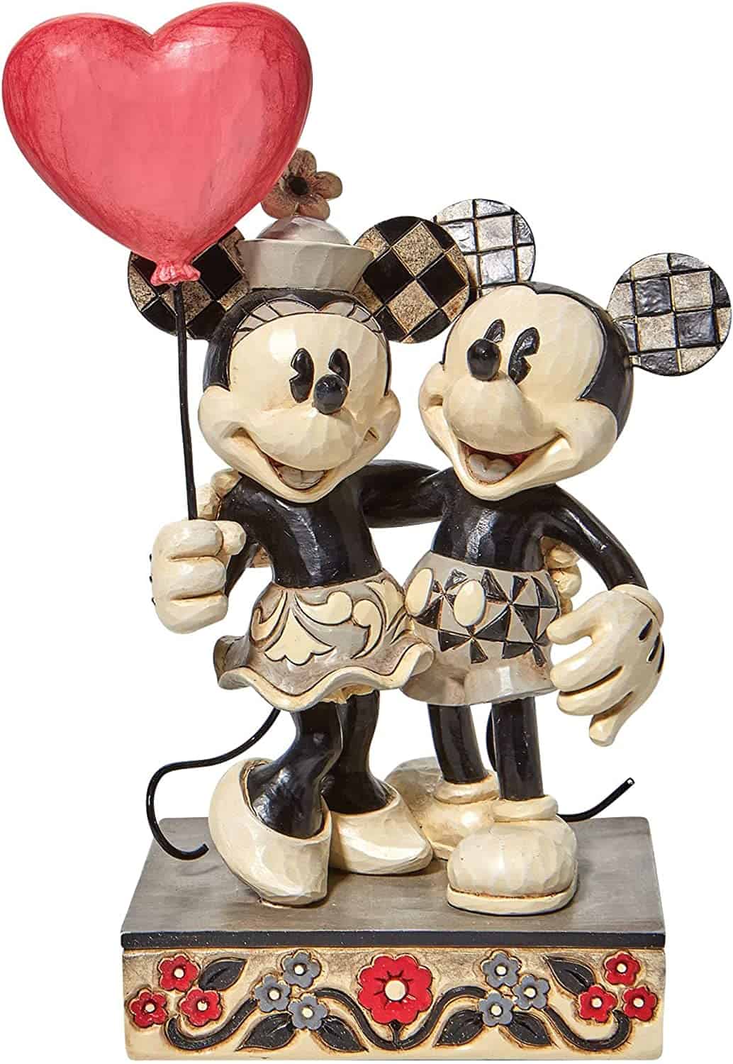 Enesco Disney Traditions Mickey and Minnie Heart Figurine