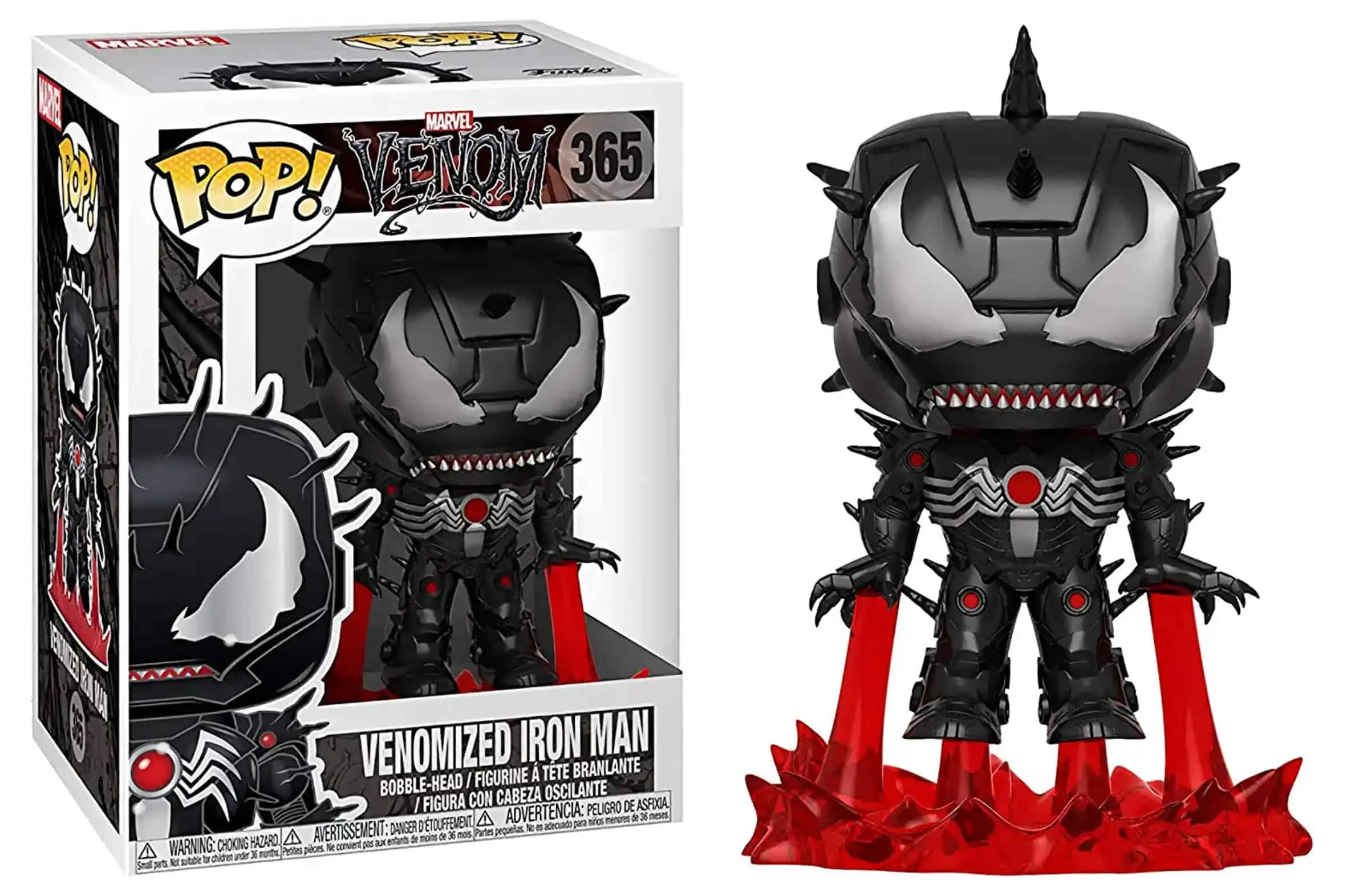 Venomized IRO n Man: Fun ko P o p ! Vinyl Figure Bundle with 1 Compatible 'ToysDiva' Graphic Protector (365 - 32687 - B)