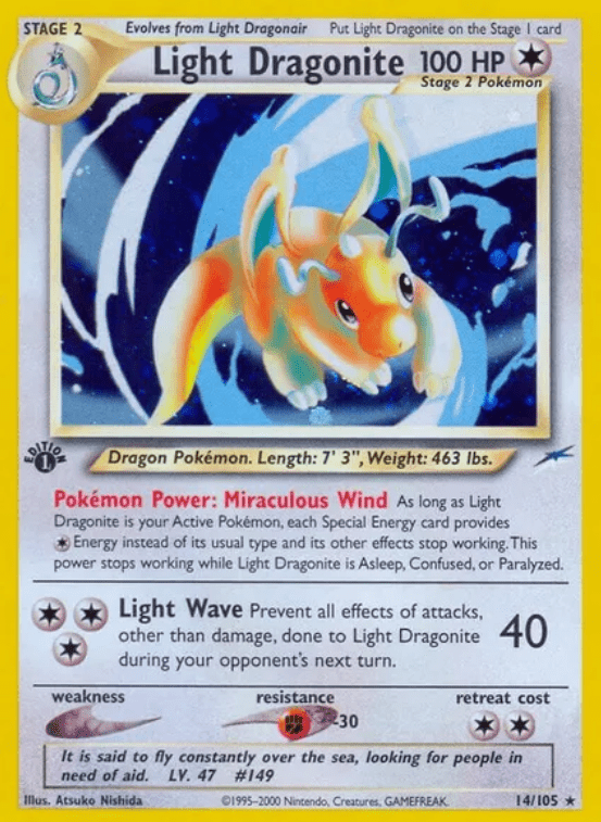 Neo Destiny Holo Rare Light Dragonite