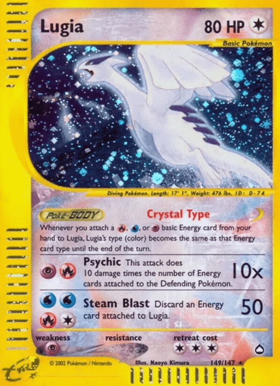 Secret Rare Crystal Type Lugia