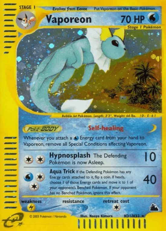 Skyridge Vaporeon Secret Rare 