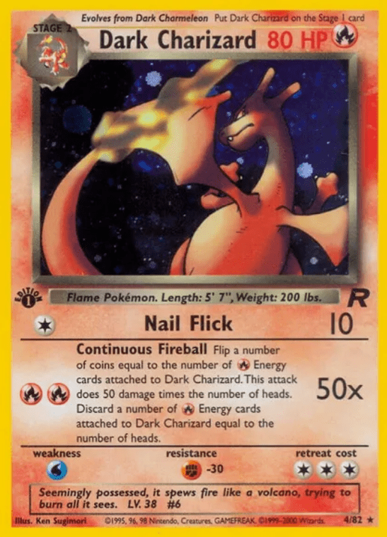 Team Rocket Holo Rare Dark Charizard 