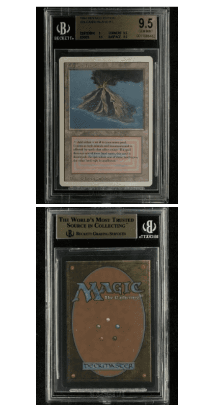 mtg volcanic island nm land card