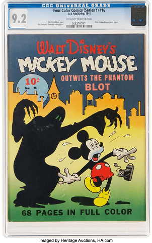 Four Color Comics #16 Rare Mickey Mouse Edition