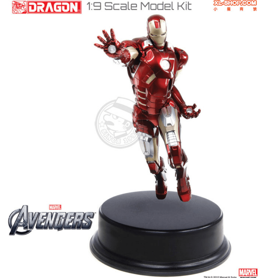 best iron man model kits dragon - 1-9 model kit - marvel avengers - iron man mark vii