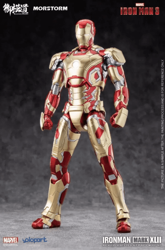 best iron man model kits morstorm 1-9 iron man mark 42 mk42 diy plastic model kit deluxe