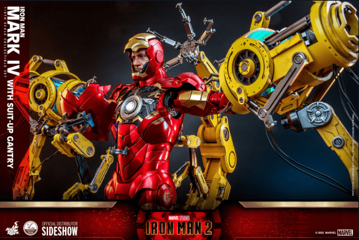 hot toys marvel iron man 2 mark IV diecast figure with suit-up gantry ⅙ scale