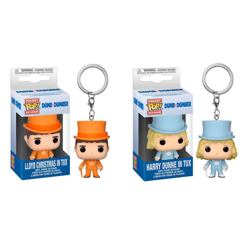 lloyd and harry in tux dumb and dumber funko pocket pop keychain