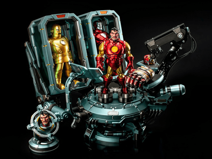 marvel iron man hall of armor limited edition statue