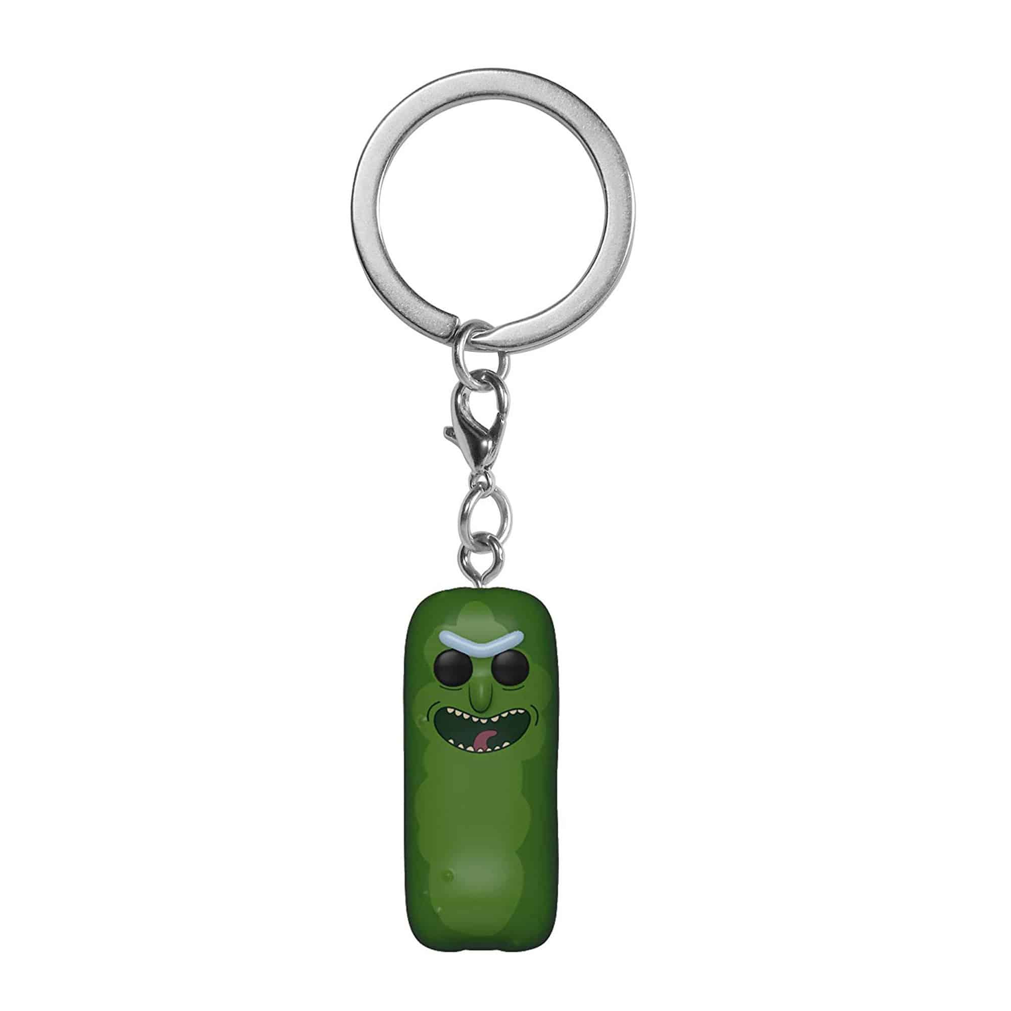 pickle rick rick and morty show funko pocket pop keychain