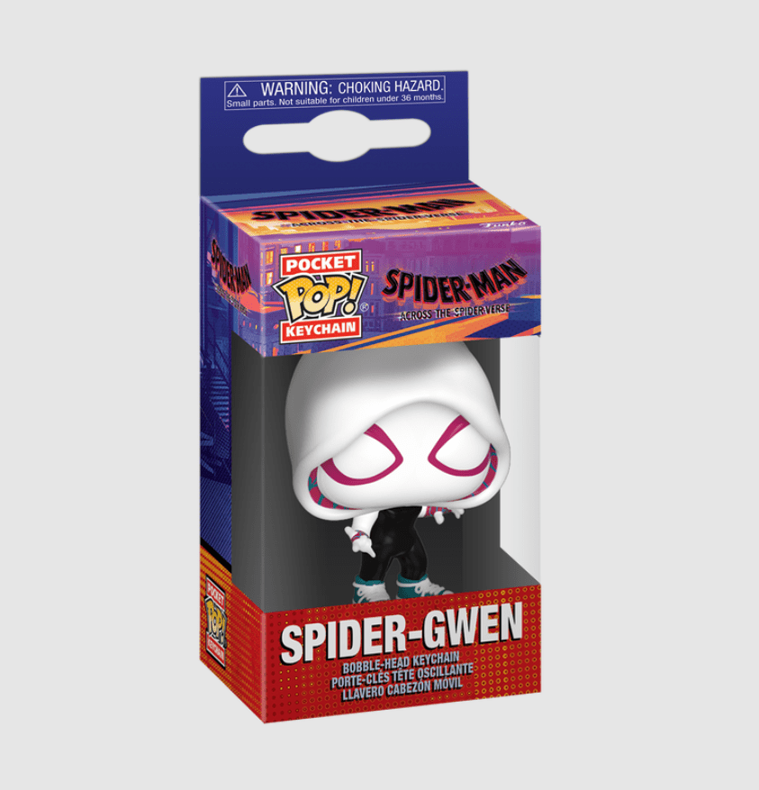 spider gwen across the spider verse funko pocket pop keychain